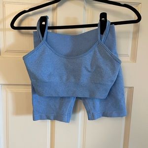 Light blue matching workout set size small